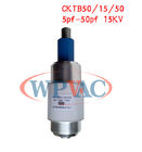 Condensador variable de cerámica 6~50pf 15KV del vacío CKTB50/15/50 para hacer juego del RF