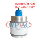 Funcionamiento variable de alto voltaje del establo del condensador 30~650pf 35KV del vacío de cerámica